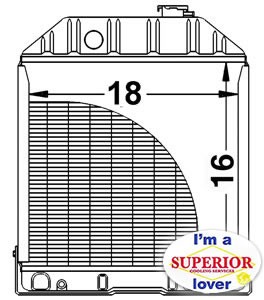 4 Row Radiator Fits Ford Tractors 2000 2600 3000 3600